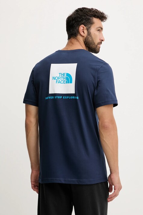 Bombažna kratka majica The North Face Redbox moška, NF0A87NPI851