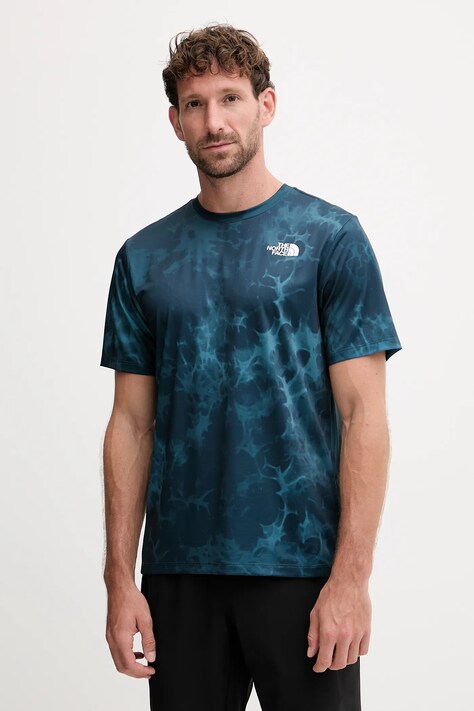 T-shirt προπόνησης The North Face 24/7 ανδρικό, χρώμα: τιρκουάζ, NF0A8DZDEHF1