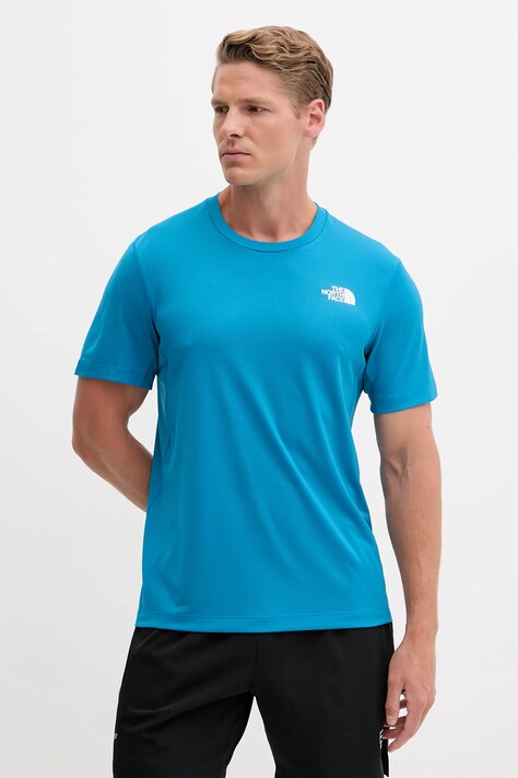 The North Face t-shirt treningowy Lightbright męski kolor niebieski gładki NF0A825OBOM1