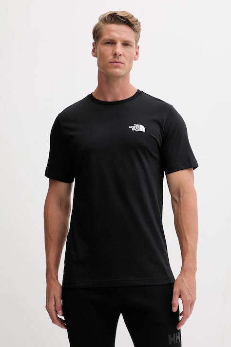 The North Face t-shirt bawełniany Mountain Sketch męski kolor czarny z nadrukiem NF0A8EE8JK31
