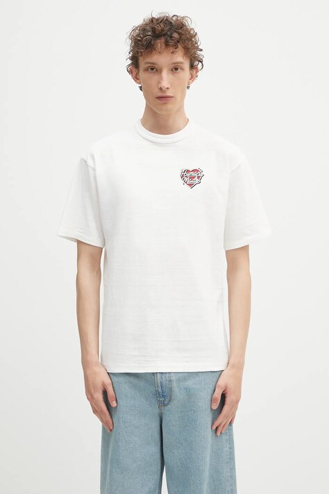 Human Made t-shirt bawełniany męski kolor biały z nadrukiem HM29TE005