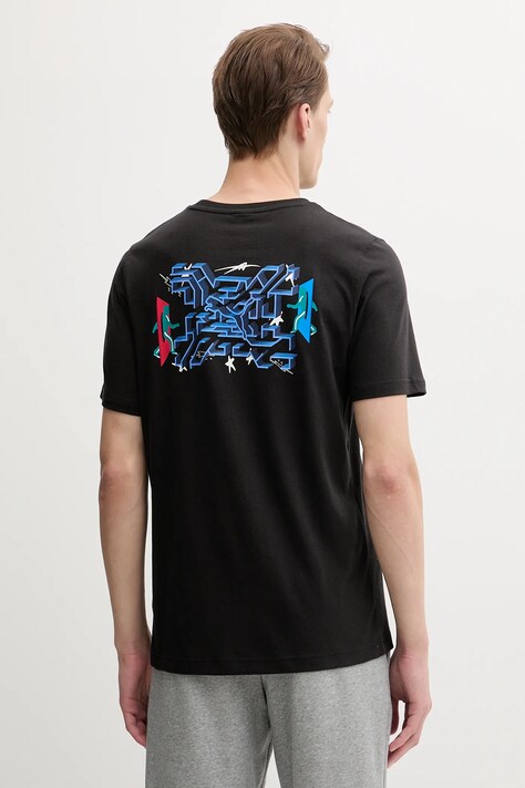 Puma tricou din bumbac PUMA x SQUID GAME culoarea negru, cu imprimeu, 630706
