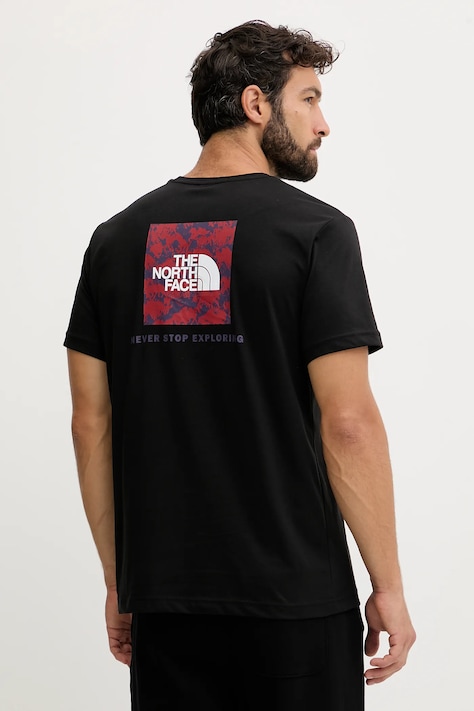The North Face t-shirt bawełniany męski kolor czarny z nadrukiem NF0A8EGUET91