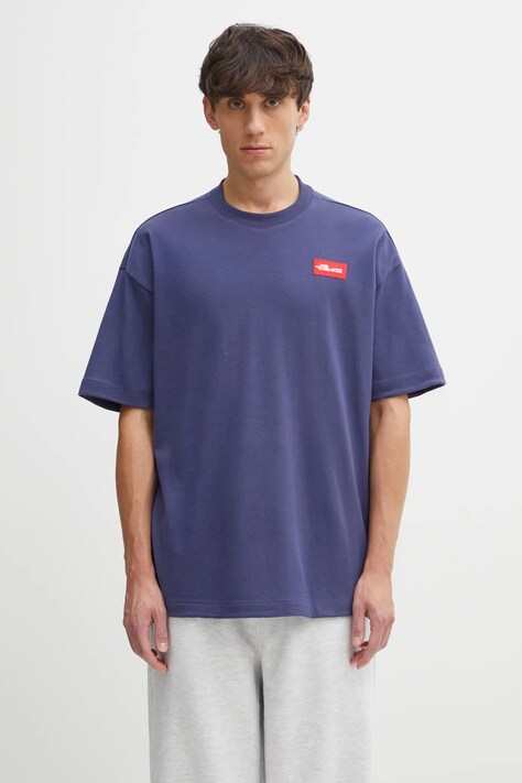 The North Face t-shirt bawełniany Redbox męski kolor niebieski z aplikacją NF0A8EG5BOT1