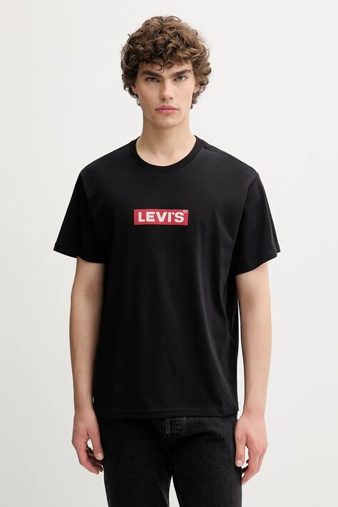 Levi's t-shirt bawełniany męski kolor czarny z nadrukiem A2082