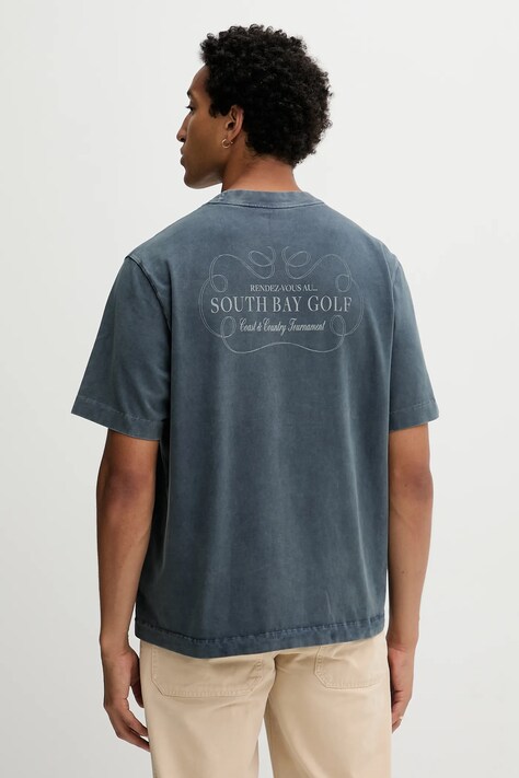 Abercrombie & Fitch t-shirt bawełniany męski kolor szary gładki KI123-5233-903