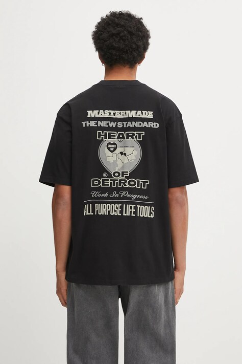 Carhartt WIP t-shirt bawełniany S/S Arcan męski kolor czarny z nadrukiem I035209.8960