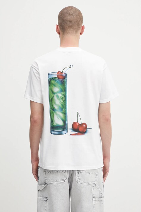 Carhartt WIP t-shirt bawełniany S/S Jake Garcia męski kolor biały wzorzysty I035208.02XX