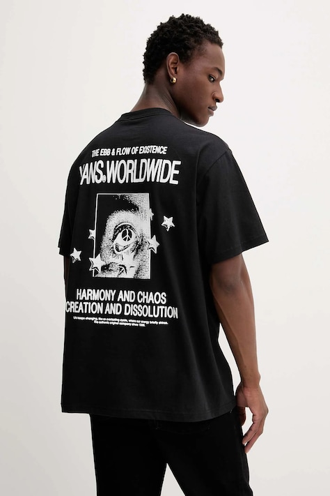 Vans t-shirt bawełniany męski kolor czarny z nadrukiem VN000PBRBLK1