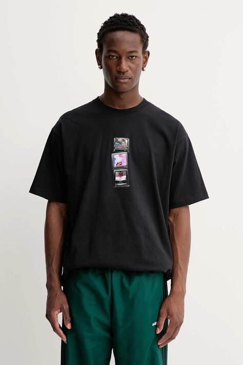 Vans t-shirt bawełniany męski kolor czarny z nadrukiem VN000PDTBLK1