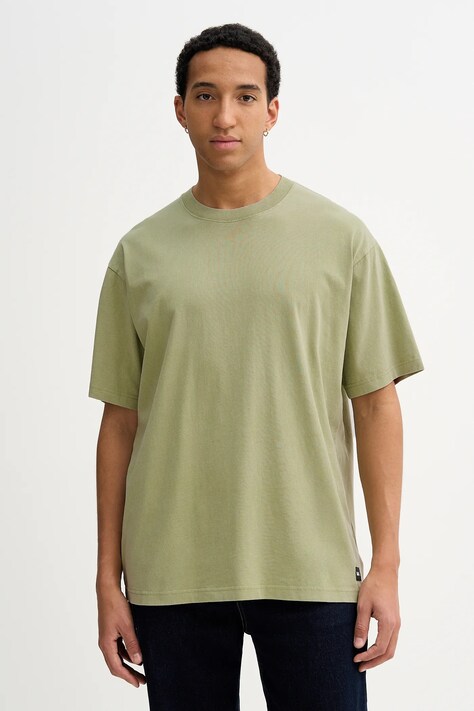 Βαμβακερό μπλουζάκι Vans ανδρικό, χρώμα: πράσινο, VN000PFJEMZ1