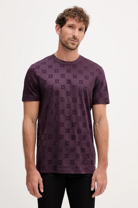 Joop! t-shirt in cotone uomo colore violetto con applicazione 30046985