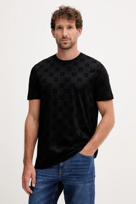 Joop! t-shirt bawełniany męski kolor czarny z aplikacją 30046985
