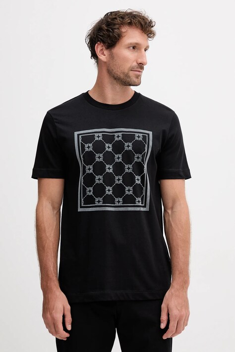Joop! t-shirt bawełniany męski kolor czarny z nadrukiem 30047429