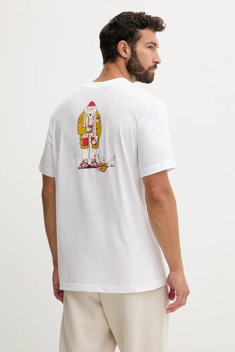 New Balance t-shirt bawełniany męski kolor biały z nadrukiem MT53931WT