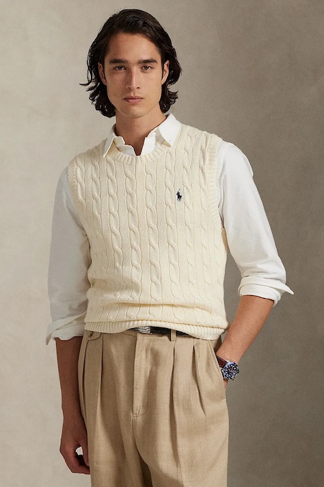 Футболка без рукавов Polo Ralph Lauren цвет бежевый 710979113