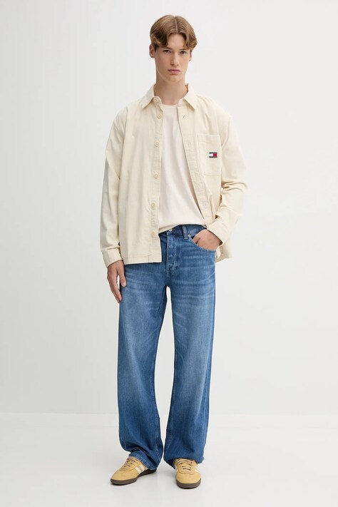 Βαμβακερό μπλουζάκι adidas Originals Essentials ανδρικό, χρώμα: μπεζ, JV5943