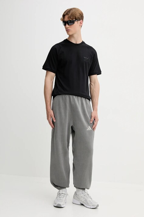 Βαμβακερό μπλουζάκι adidas Originals 3-Stripes ανδρικό, χρώμα: μαύρο, JY1372