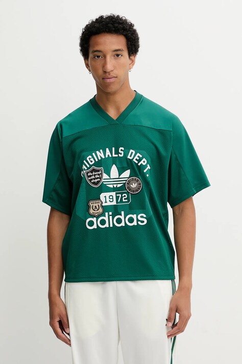 adidas Originals t-shirt OG Dept Jersey męski kolor zielony wzorzysty KD6251