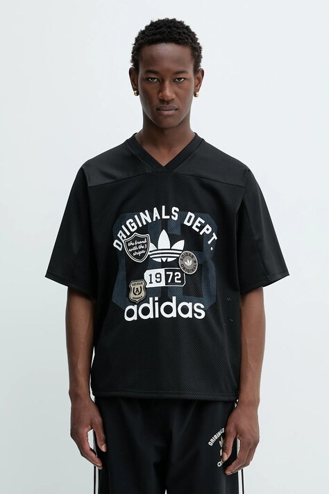 Tričko adidas Originals OG Dept Jersey pánské, černá barva, s potiskem, KD6252
