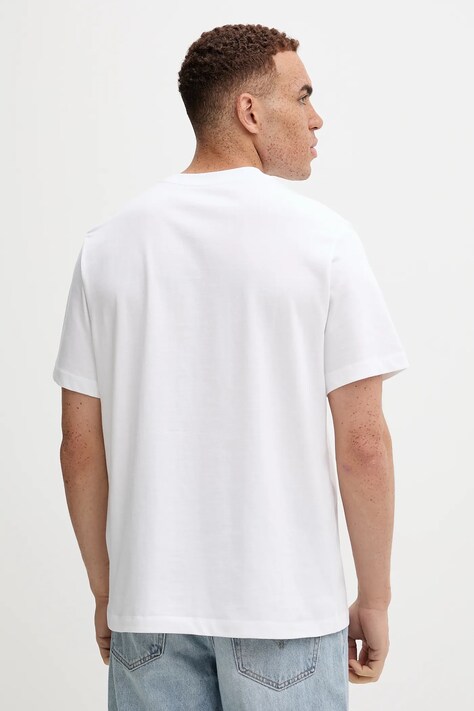 Calvin Klein t-shirt bawełniany męski kolor biały z nadrukiem LV04RD822G