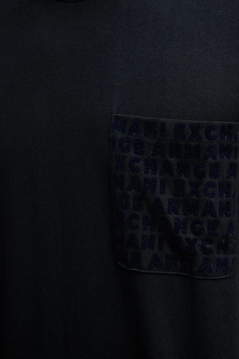 Armani Exchange t-shirt bawełniany męski kolor granatowy z nadrukiem XM001459 AF10362