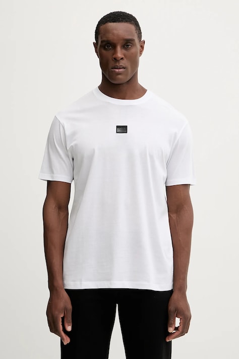 Armani Exchange t-shirt bawełniany męski kolor biały z aplikacją XM001479 AF10364