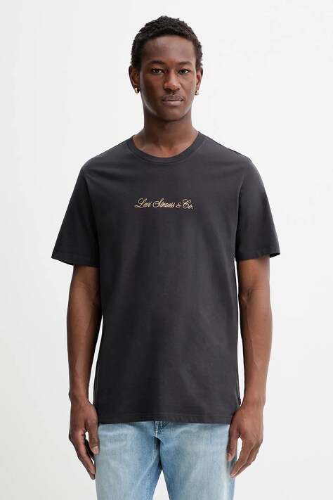 Levi's t-shirt bawełniany męski kolor szary z nadrukiem 22491