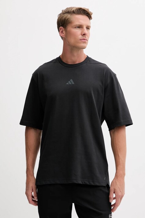 Футболка для тренинга adidas Performance цвет чёрный однотонная JN3680