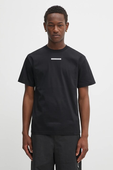 Heliot Emil t-shirt bawełniany męski kolor czarny gładki PREAW25_M_09_139_BLK01