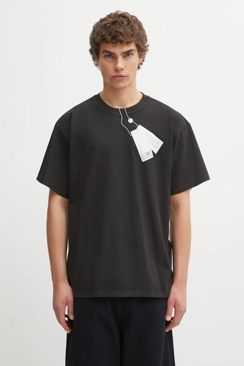 MM6 Maison Margiela t-shirt bawełniany męski kolor biały z nadrukiem SH2GC0029.M20048.100