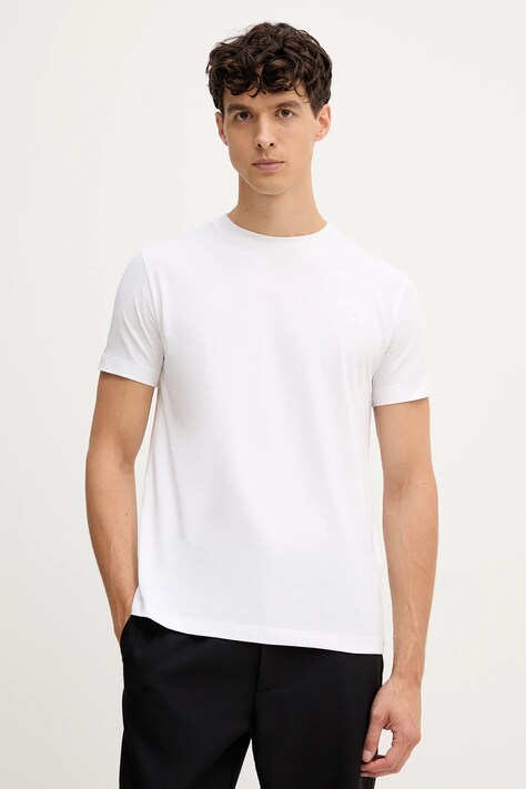 Trussardi tricou din bumbac culoarea alb, uni, G0278000048N
