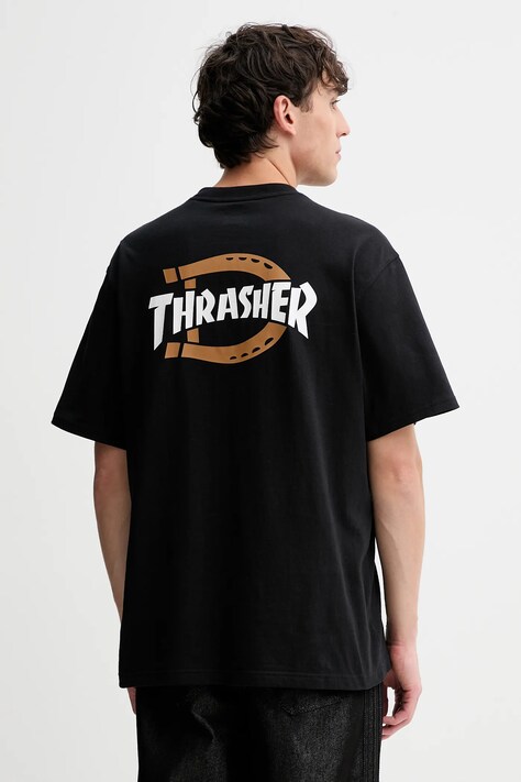 Dickies t-shirt bawełniany męski kolor czarny z nadrukiem DK0A88IU