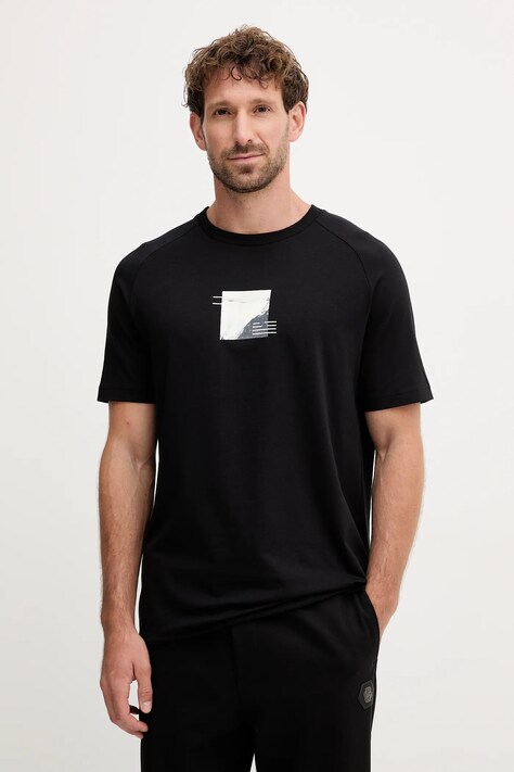 BOSS Green tricou culoarea negru, cu imprimeu, 50548093