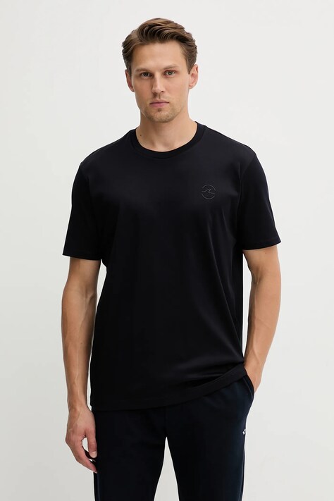 Paul&Shark t-shirt bawełniany Knitwear męski kolor granatowy gładki 15311638