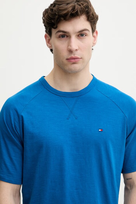 Tommy Hilfiger T-shirt męski bawełniany niebieski UM0UM03605