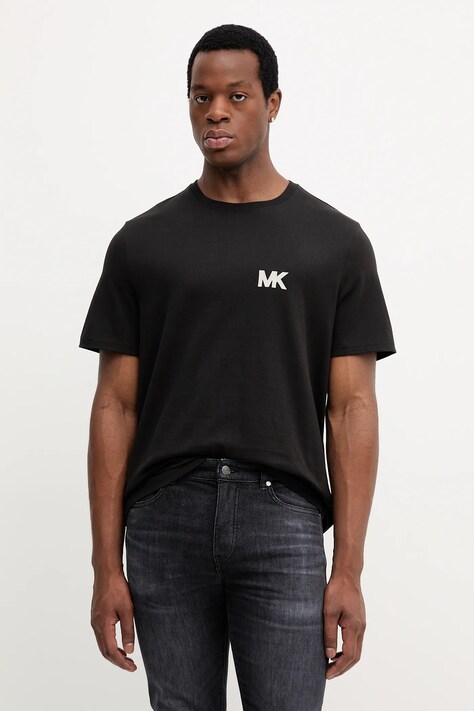 Michael Kors t-shirt bawełniany męski kolor czarny z nadrukiem CF552PT1V2