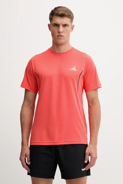 adidas Performance t-shirt Tech App męski kolor pomarańczowy z nadrukiem JZ8494