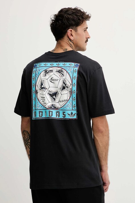 adidas Originals t-shirt bawełniany Graphic męski kolor czarny z nadrukiem KA0621