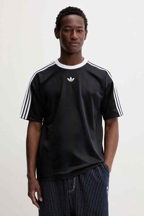 adidas Originals t-shirt Jacquard Jersey męski kolor czarny z nadrukiem JW5876