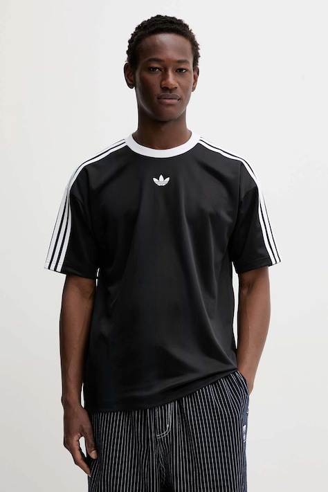 Majica kratkih rukava adidas Originals Jacquard Jersey boja: crna, s tiskom, JW5876