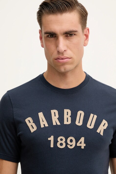 Бавовняна футболка Barbour HOLLINS — фото 3
