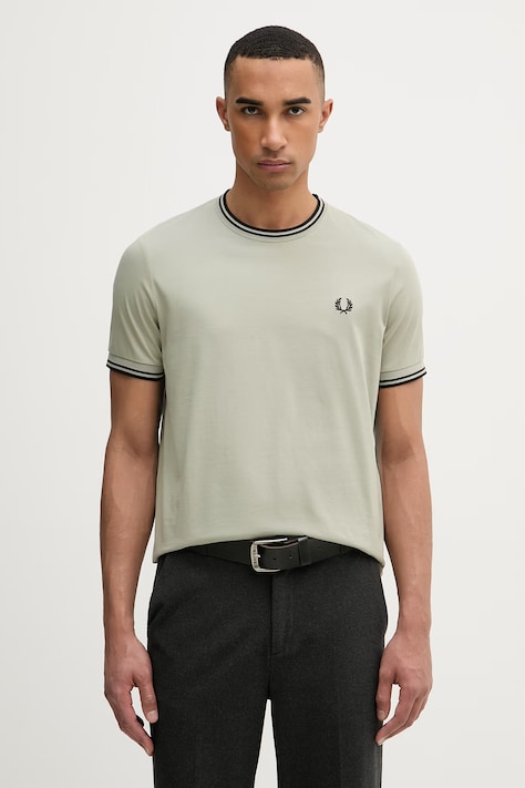 Fred Perry t-shirt męski bawełniany zielony M1588V