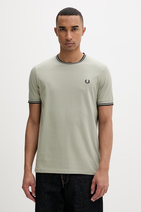 Fred Perry T-shirt Ανδρικό βαμβακερό πράσινο M1588V
