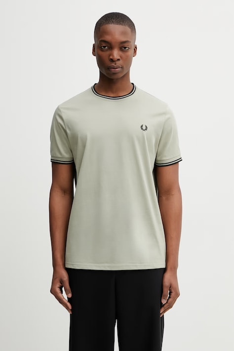Fred Perry t-shirt bawełniany męski zielony M1588V