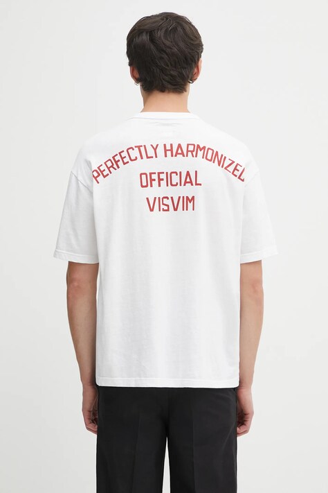 Visvim t-shirt jumbo tee s/s męski kolor biały z nadrukiem 125105010024
