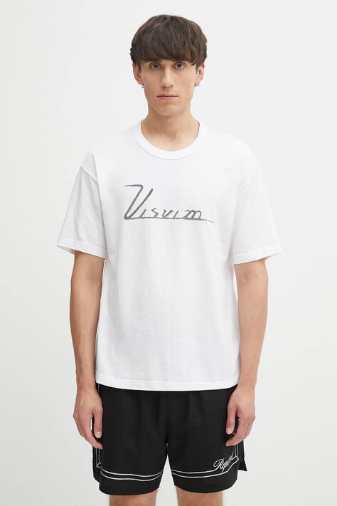 Visvim t-shirt jumbo tee s/s fehér, nyomott mintás, 125105010025