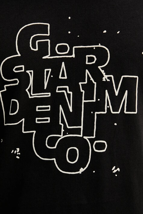 Бавовняна футболка G-Star HD print — AW25-TSM1AS, чорний — фото 5