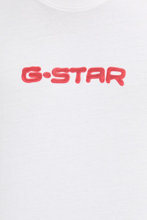 Бавовняна футболка G-Star Gel print — AW25-TSM1AT, білий — фото 5