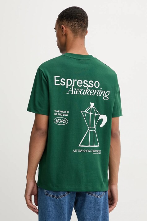 Marc O'Polo tricou din bumbac culoarea verde, cu imprimeu, 5000007619